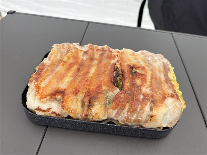 d+おうちキャンプ炊飯セット お好み焼き焼き上がり
